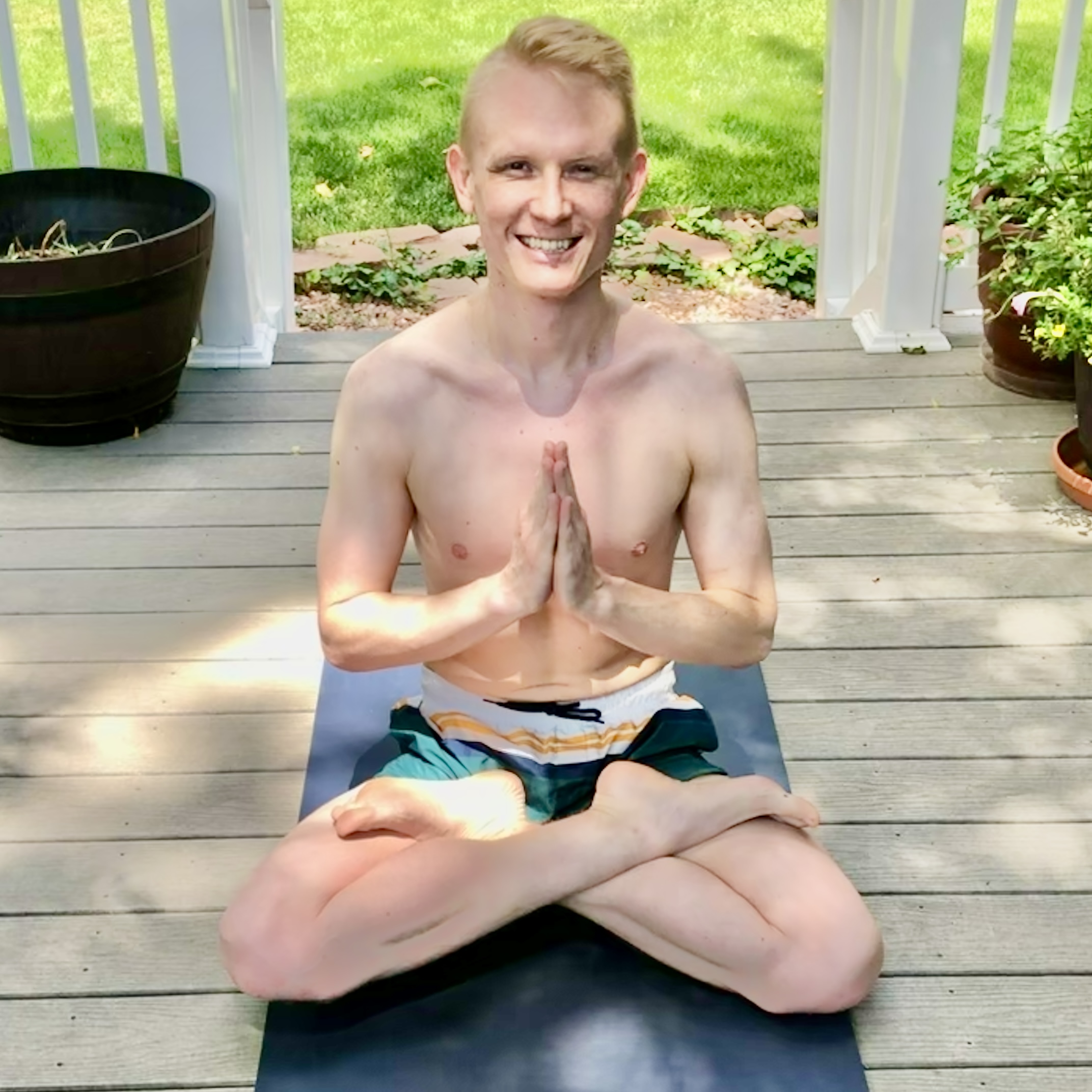 Joshua Judd in anjali mudra